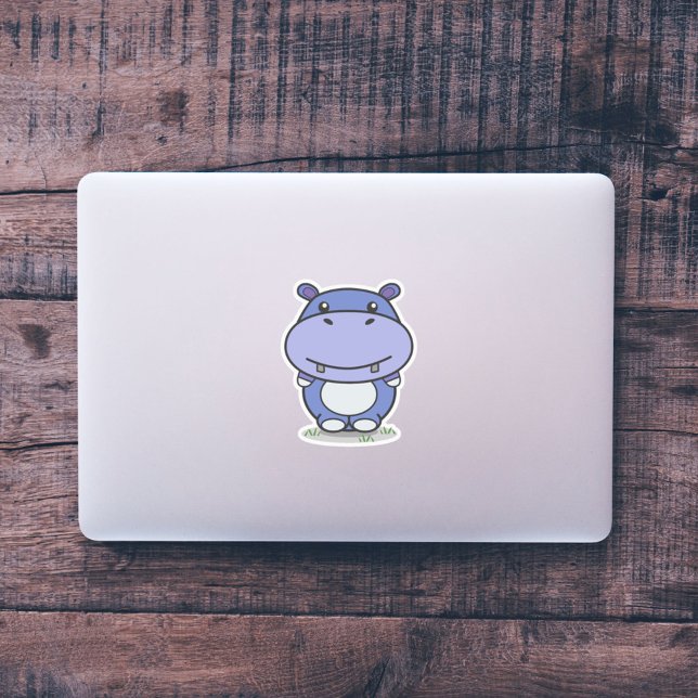 Adesivo Autocolante de Corta Personalizada Hippo (Cute Hippo Custom-Cut Sticker)