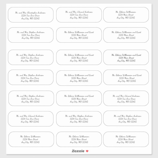 Adesivo Autocolante de Envelope de Script (Folha)