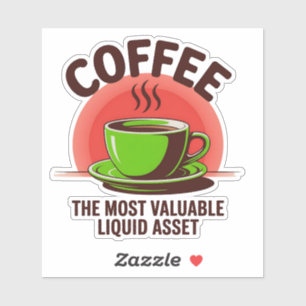 Adesivo Autocolante de humor de recursos de café minimalis