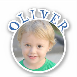 Adesivo Autocolante de imagens redondas e azulado