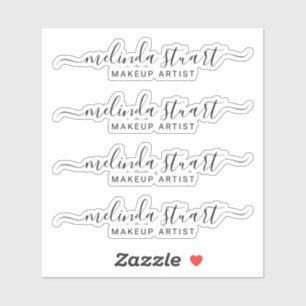 Adesivo Autocolante de nome de script moderno profissional