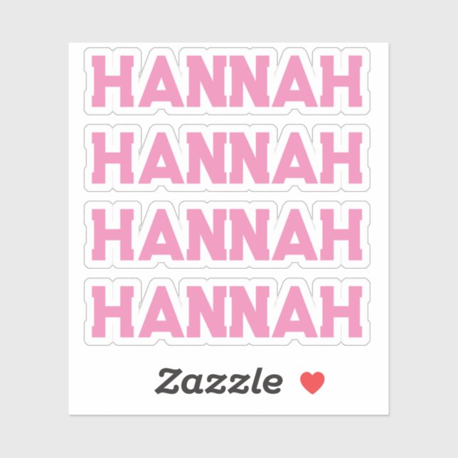 Adesivo Autocolante de nome personalizado (Folha)