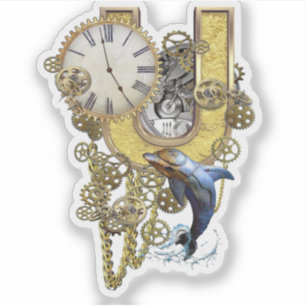 Adesivo Autocolante de personalização da letra U de aniver