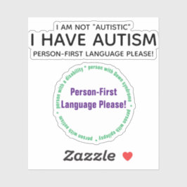 Adesivo Autocolante de vinil personalizado para autismo co
