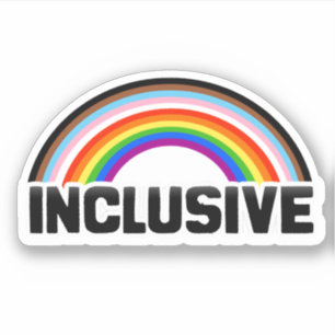 Adesivo Autocolante do Arco-Íris com Orgulho Inclusivo