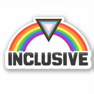 Adesivo Autocolante do Arco-Íris com Orgulho Inclusivo