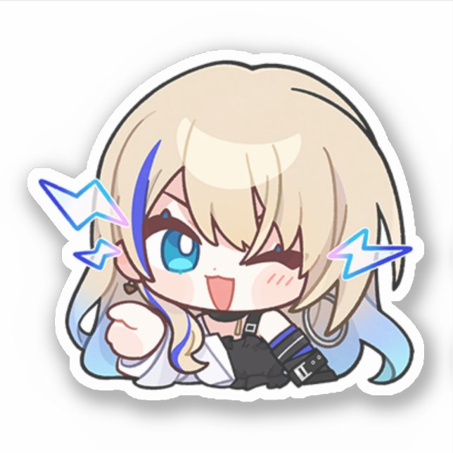 Adesivo Autocolante do Honkai Star Chibi (Frente)