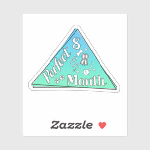 Adesivo Autocolante do Mês Perfeito - agosto