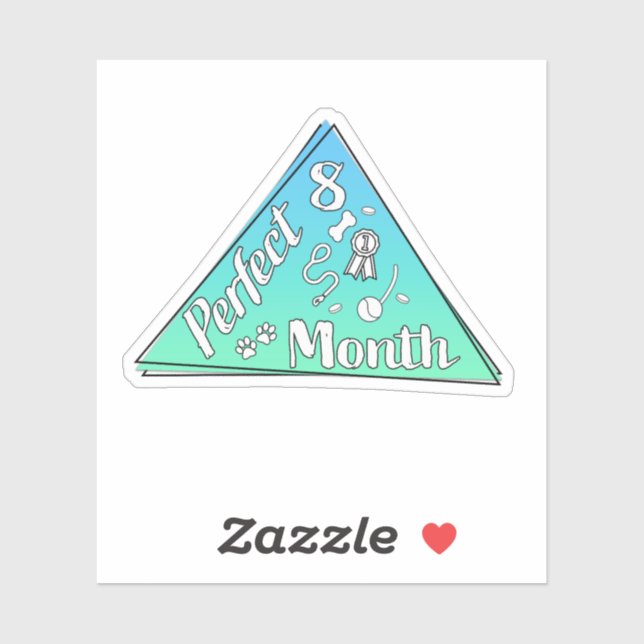 Adesivo Autocolante do Mês Perfeito - agosto (Folha)