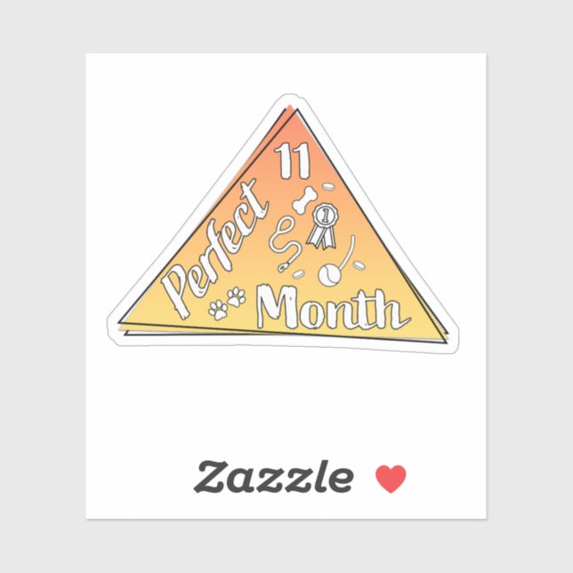 Adesivo Autocolante do mês perfeito - novembro (Folha)