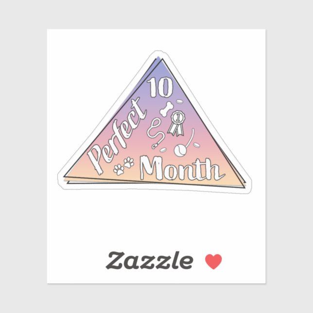 Adesivo Autocolante do mês perfeito - outubro (Folha)