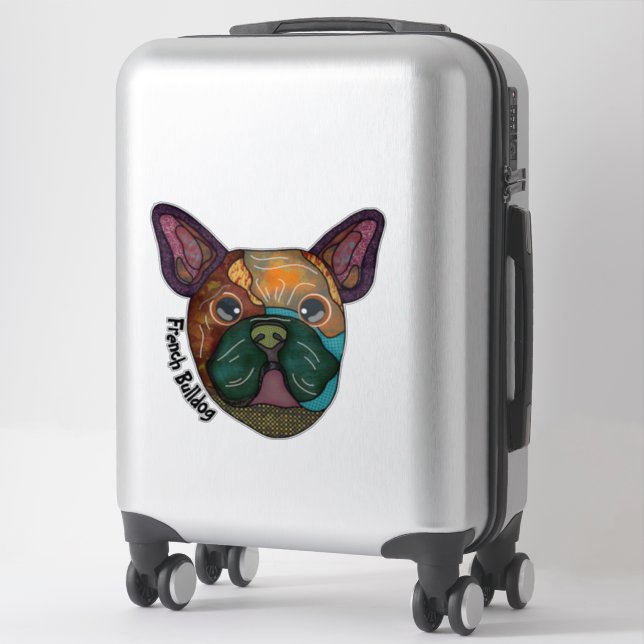 Adesivo Autocolante francês único com rosto feio (Mala)