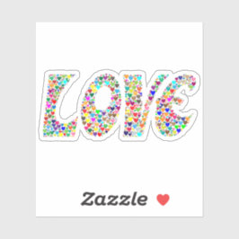 Adesivo Autocolante Personalizado Cortar Corações Multicol