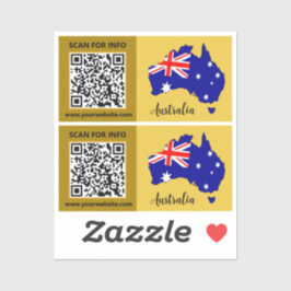 Adesivo Autocolantes de código QR australianos modernos
