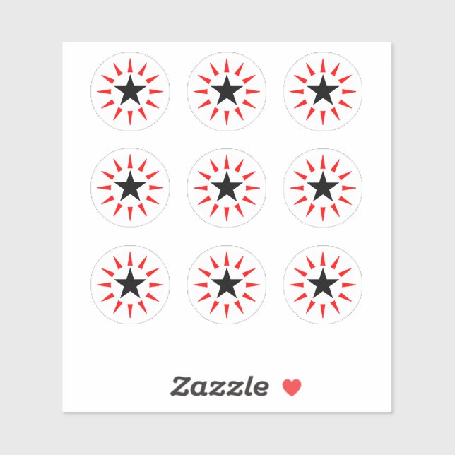 Adesivo Autocolantes de Design com pinball em estrela (Folha)