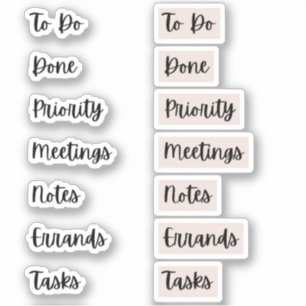 Adesivo Autocolantes de Diário de Produtividade Rosa