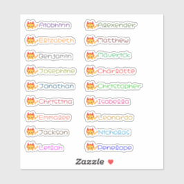 Adesivo Autocolantes de múltiplos nomes personalizados do