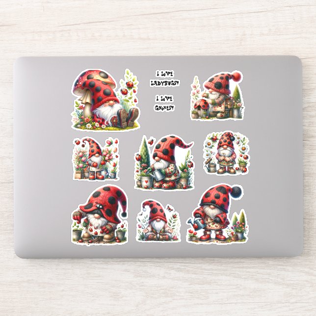 Adesivo Autocolantes de vida do LadyBug Gnome (Computador)