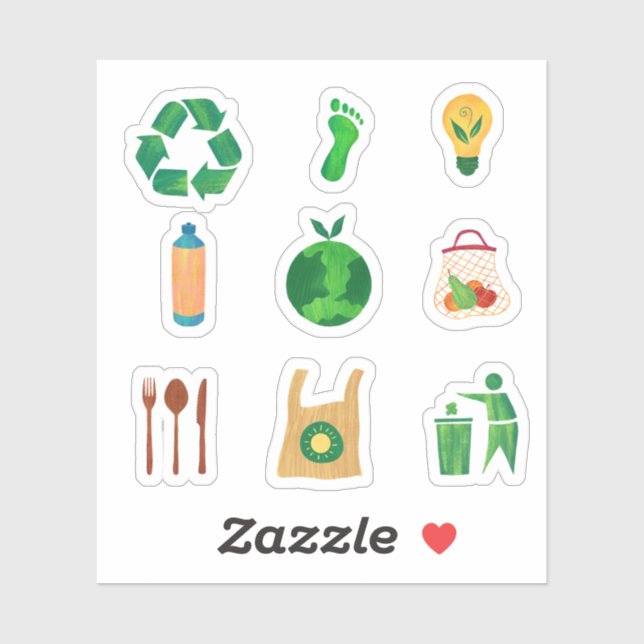 Adesivo Autocolantes ecológicos (Folha)