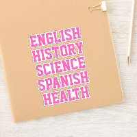 Autocolantes escolares, estética