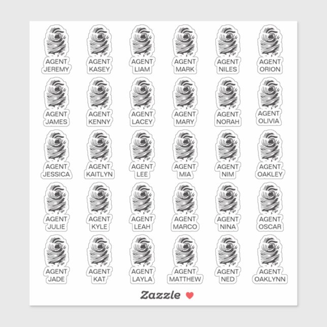 Adesivo Autocolantes personalizados do grupo espião (Folha)