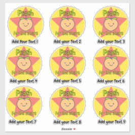 Adesivo Autocolantes personalizados para Frutas de pêssego