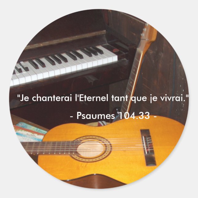 Adesivo Autocollant/Je cantará o Eterno (Frente)