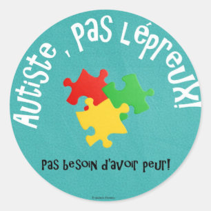 Adesivo Autocollants Autiste, lépreux do pas