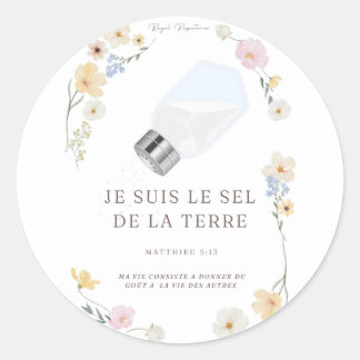 Adesivo Autocollants "Je suis le sel de la Terre"