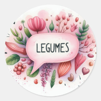 Adesivo Autocollants ronds classiques (Légumes)