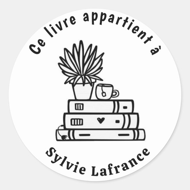 Adesivo Autocollants ronds classiques livres (Frente)