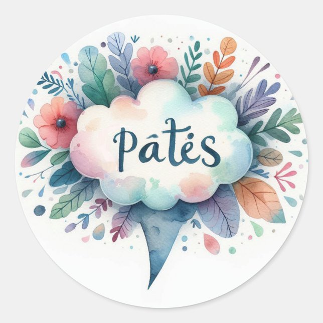 Adesivo Autocollants ronds classiques (Pâtés) (Frente)