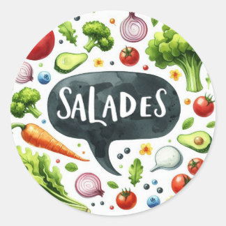 Adesivo Autocollants ronds classiques (Salades)