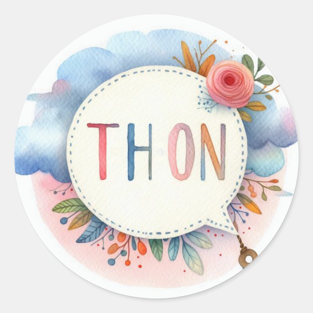 Adesivo Autocollants ronds classiques (Thon) (Frente)