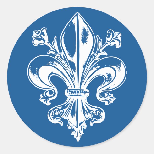 Adesivo AutocollantX20 Flor de lys francês metal antigo (Frente)