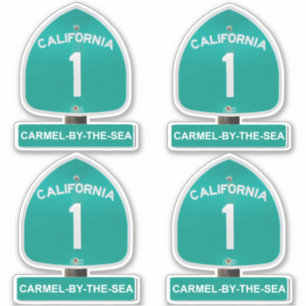 Adesivo Autoestrada da Califórnia 1 Carmel-Por-Mar