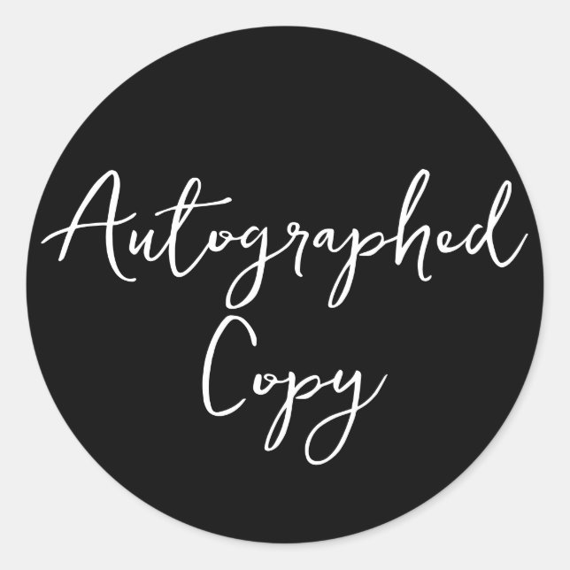 Adesivo Autografado Copy Black Script Sticker (Frente)