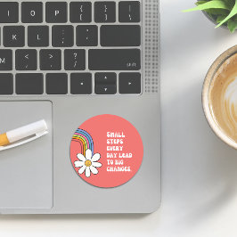 Adesivo Automotim Sticker com Daisy & Rainbow