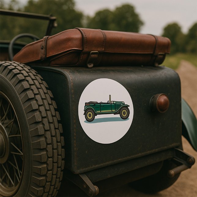 Adesivo Automóvel Clássico de Carro vintage Verde Antigo (Criador carregado)