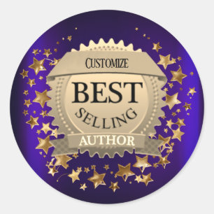 Adesivo Autor Best Selling Personalizado Roxo