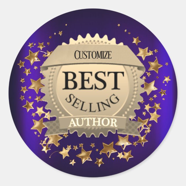 Adesivo Autor Best Selling Personalizado Roxo (Frente)
