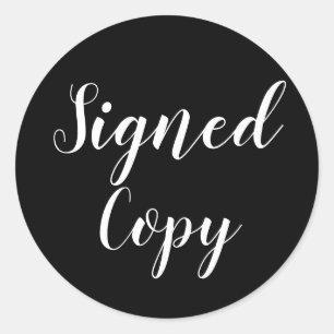 Adesivo Autor de Cópia Assinado Preto