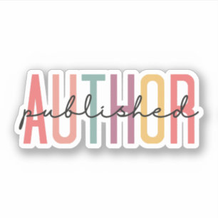 Adesivo Autor Publicado, Escritor Publicado, Novo Autor