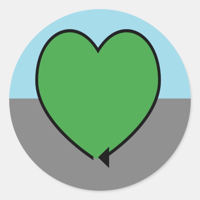 Adesivo Autoromantic Pride Flag  (Frente)