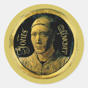 Adesivo Autorretrato 1450 Jean Fouquet Medallion