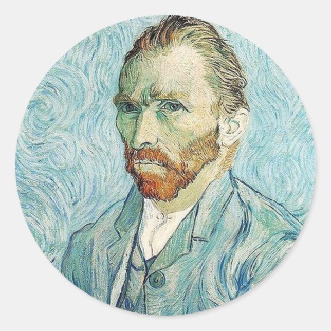 Adesivo Autorretrato de Vincent Van Gogh (Frente)
