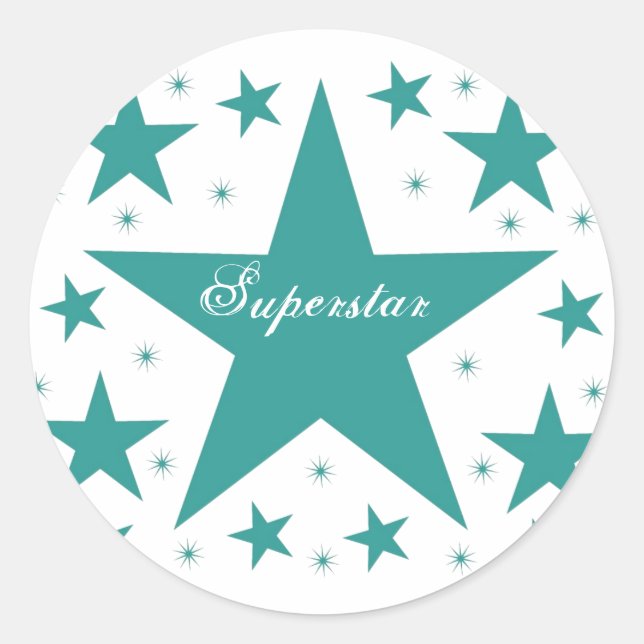 Adesivo Autostar Stickers, Teal (Frente)