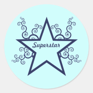 Adesivo Autostar Swirls Stickers, azul escuro