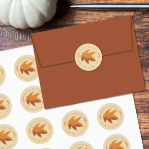 Adesivo Autoumn Leaf Fall Casal Return Address Stickers