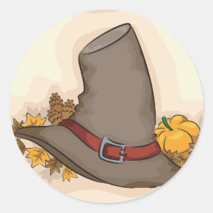 Adesivo Autoumn Pilgrim Hat Stickers
